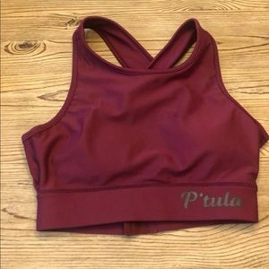 P’tula maroon sports bra